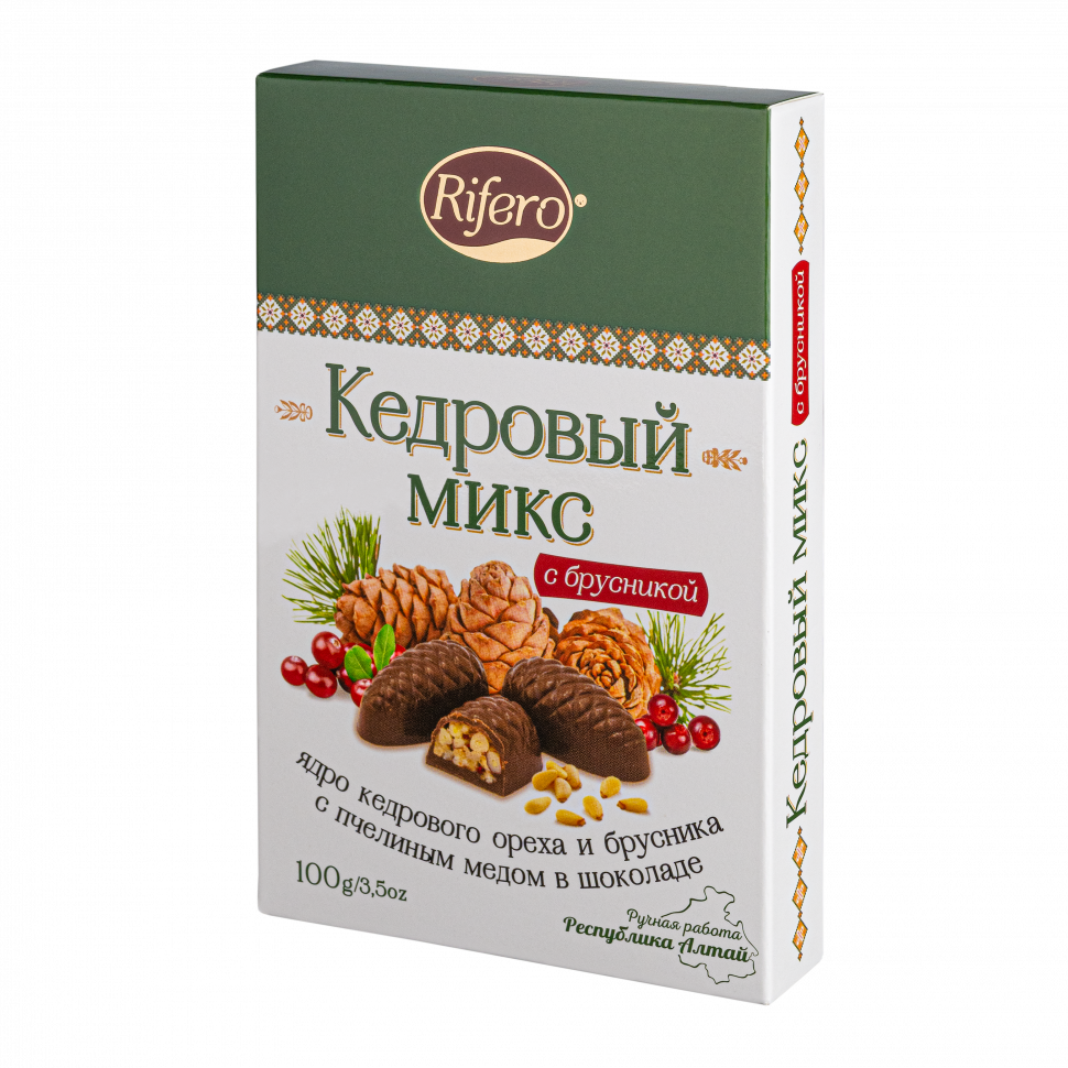  Риф и ко Конфеты "Кедровый микс БРУСНИКА" 100г    в Ейске