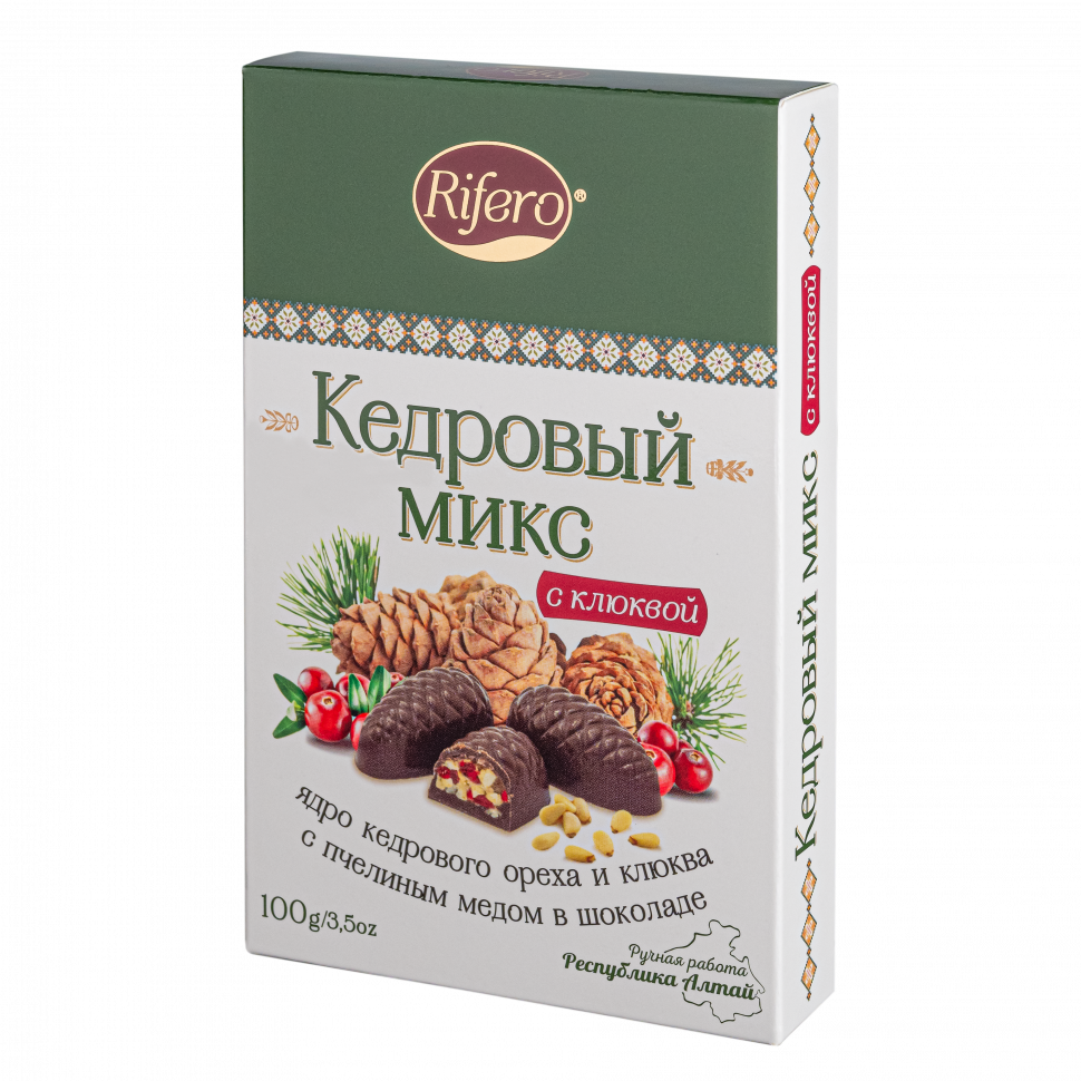  Риф и ко Конфеты "Кедровый микс КЛЮКВА" 100г     в Ейске