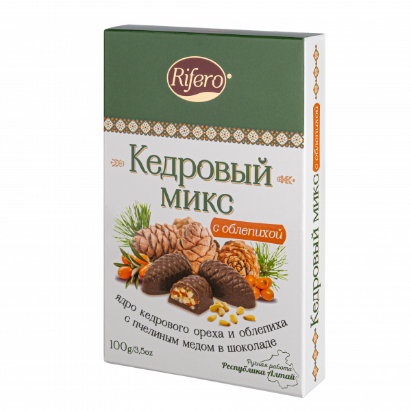 №1 Риф и ко Конфеты "Кедровый микс ОБЛЕПИХА" 100г      в Ейске