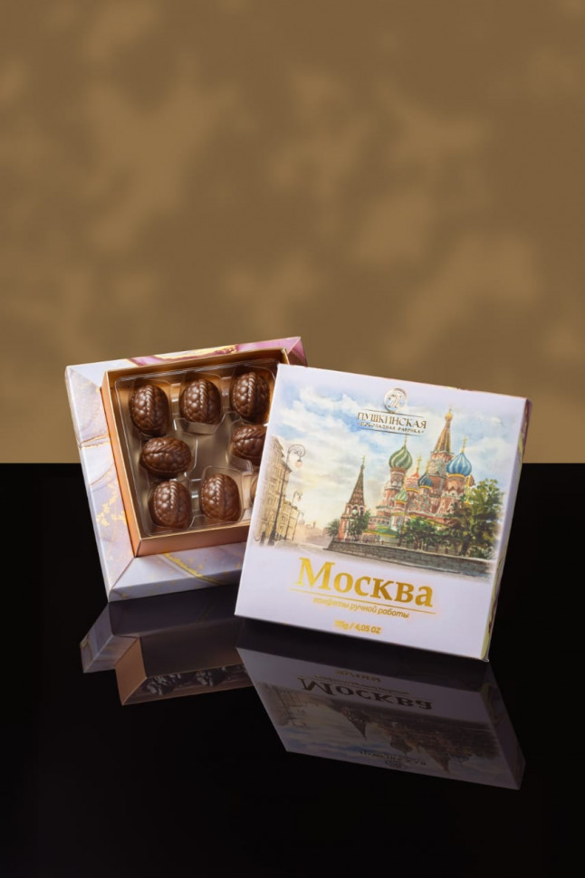  Пушкинская фабрика Конфеты Фундук-Малина (Москва), 115г(розовая коробка) в Ейске