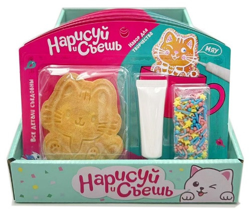 №3 Набор для творчества Нарисуй и съешь "Котёнок" (блок 12шт 59г) в Ейске