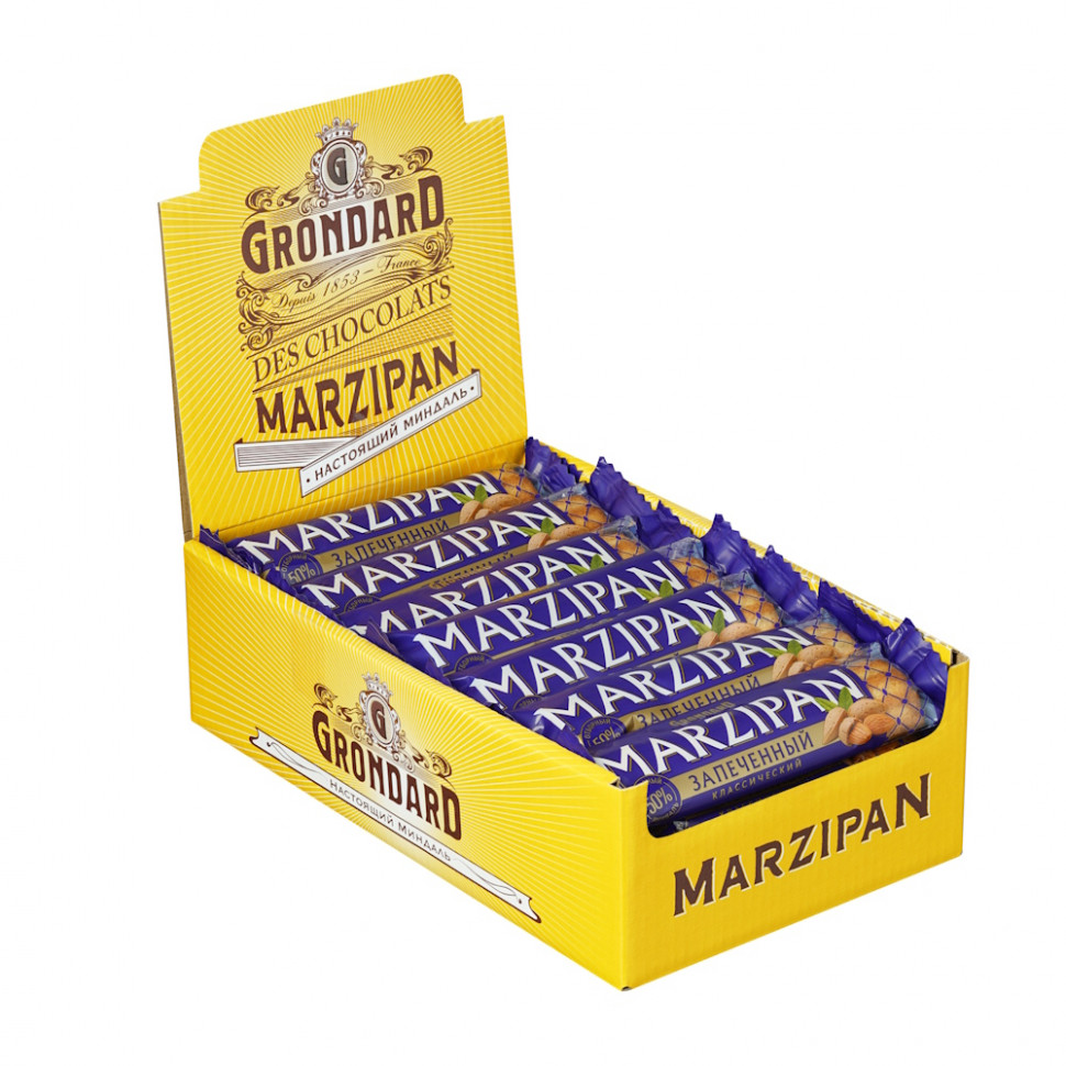  TM Grondard   (11161) Батончики НЕглазированные Марципановые Запечённые, (28шт по 40г)    в Ейске