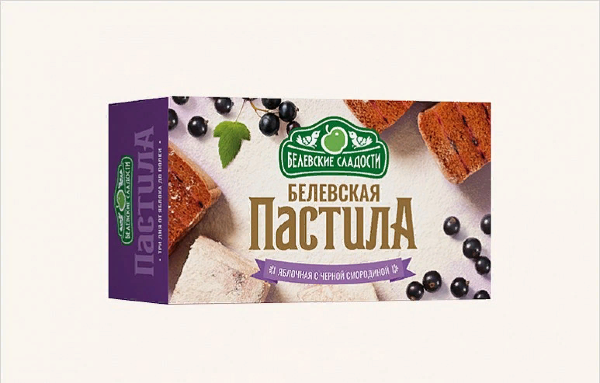 №2 Пастила  200г диетическая с ЧЁРНОЙ Смородиной, НОВЫЙ ФОРМАТ (4*50г)   в Ейске