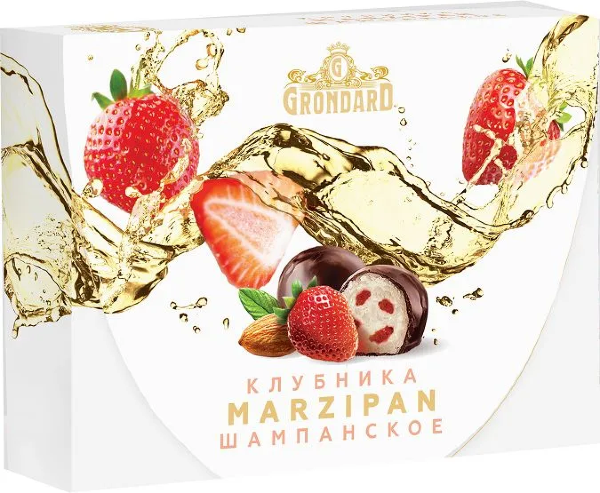 №1 TM Grondard       (10185) Конфеты глазированные Марципановые Клубника и Шампанское, 98г в Ейске